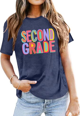 Teacher Shirts for Women: First Grade T-Shirts Teachers Life Tees Elementary Teacher T Shirts Back to School Gifts in Saudi Arabia