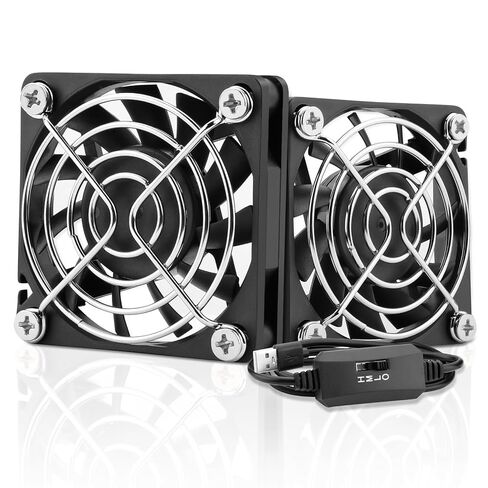 2 Packs USB Fan 40mm x 10mm DC 5V Mini Cooling Brushless Box Fan for Computer Terrarium PlayStation PC Case Xbox Welding Helmet Aquarium Router in Kuwait