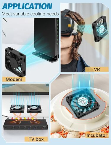 2 Packs USB Fan 40mm x 10mm DC 5V Mini Cooling Brushless Box Fan for Computer Terrarium PlayStation PC Case Xbox Welding Helmet Aquarium Router in Kuwait