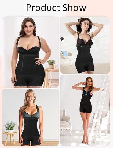 Womens Shapear Contum Control Faja Body Shaper with Side Zipper Post Post Post -Phartut High Werist Butty Bodysuit in Saudi Arabia