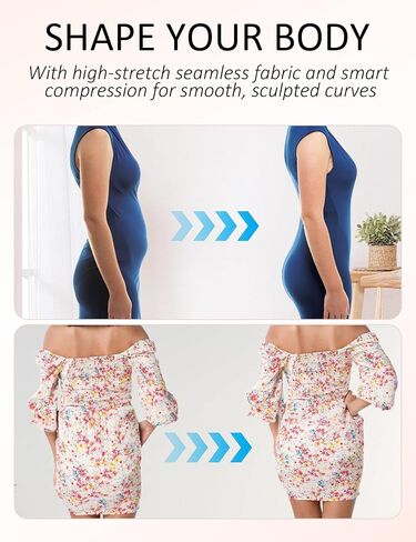 Womens Shapear Contum Control Faja Body Shaper with Side Zipper Post Post Post -Phartut High Werist Butty Bodysuit in Saudi Arabia