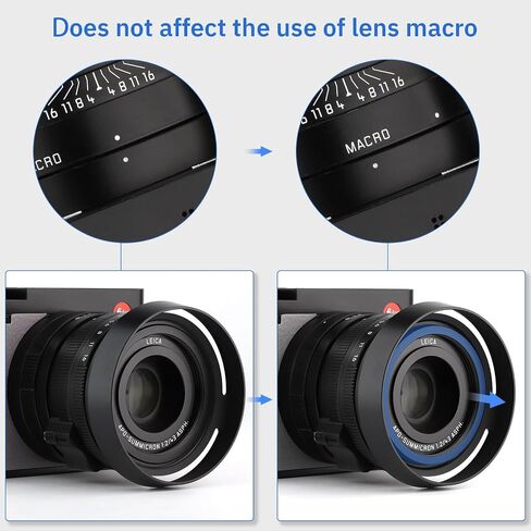 Haoge Metal Front Lens Cap Cover for Leica Q3 43 Q3 Q2 Q Type 116 q Type116 Digital Camera Accessories Silver in Saudi Arabia