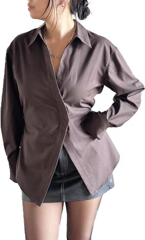 زر النساء لأسفل القمصان القابلة للتعديل من القمصان العليا طويلة الأكمام in Kuwait