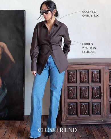 زر النساء لأسفل القمصان القابلة للتعديل من القمصان العليا طويلة الأكمام in Kuwait