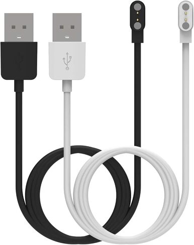 كابل الشحن البديل لـ Letsfit E26 Smart Watch Charger USB الحبل الذكي Mag-Netic Portable (الأسود ، 2Packs) in Kuwait