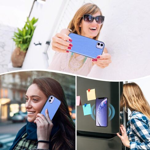 Asuwish Phone Case for iPhone 11 6.1 Zipper Wallet Cover Detachable Cover with Glass Glass Screen Protector Crossbody حامل بطاقة iPhone11case iPhone11 I Phone11 11S XI 11r Women Purple in Kuwait