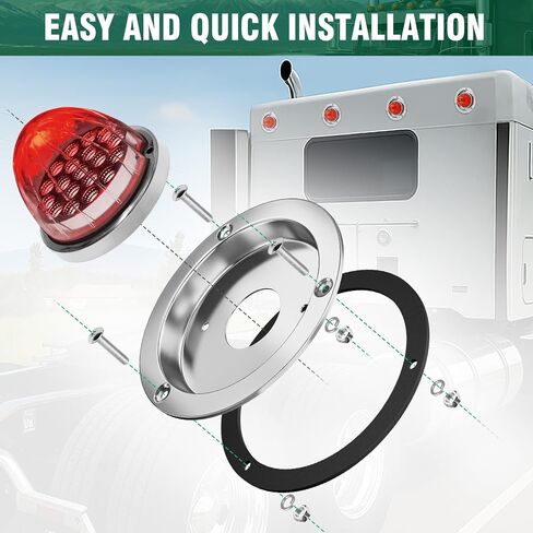 Hocho Watermelon Lights Bracket ، مصابيح البطيخ الفولاذ المقاوم للصدأ مناسبة لتناول أي 4 1/4 '' ، الفولاذ المقاوم للصدأ لذيل RV Truck ، in Kuwait
