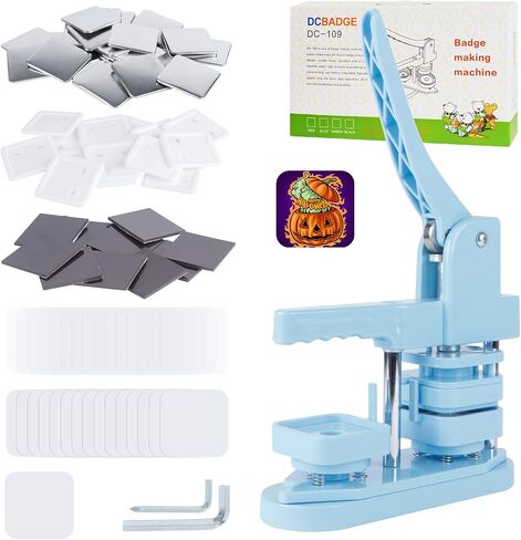 Fridge Magnet Button Maker Machine, 58mm/2.25in Pin Maker Machine for Refrigerator Magnet, DIY Installation-Free Button Press Machine with 100 Pcs Fridge Magnet Button Maker Supplies in Saudi Arabia