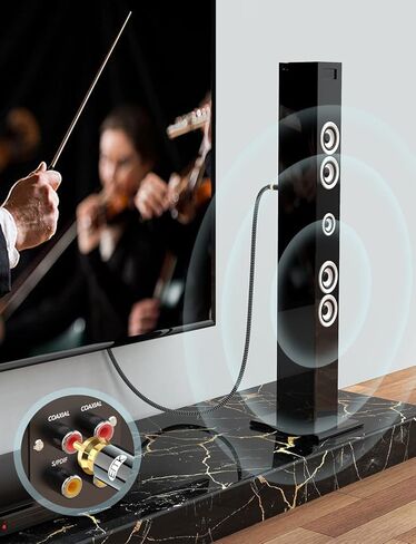 EMK Subwoofer Cable Digital Coaxial Cable Dual Shielded with Gold Plated RCA to RCA Connectors SPDIF Cable (15 Feet, RCA Coaxial Male to Female, Brown1) in Kuwait