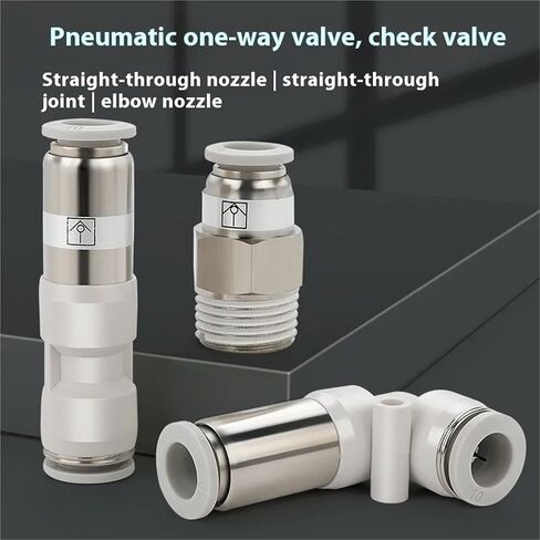Air Fitting Pneumatic Union VPC Pneumatic Valve Copper Nickel Plated One-Way Check Valve(VPC6-01,10PCS) in Saudi Arabia