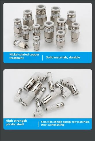 Air Fitting Pneumatic Union VPC Pneumatic Valve Copper Nickel Plated One-Way Check Valve(VPC6-01,10PCS) in Saudi Arabia