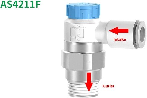1PCS Air Pneumatic Fitting AS Elbow Type Throttle Speed Control Valve Push Lock Type(AS2211F-01-08SA,10PCS) in Saudi Arabia