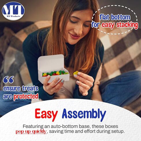 MT Products Candy and Chocolate Gift Box - 20 Pieces Extra Small White Fudge Box - Size of 5 x 2 1/4 x 1 1/4 in Kuwait