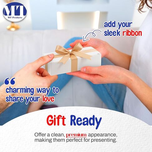 MT Products Candy and Chocolate Gift Box - 20 Pieces Extra Small White Fudge Box - Size of 5 x 2 1/4 x 1 1/4 in Kuwait