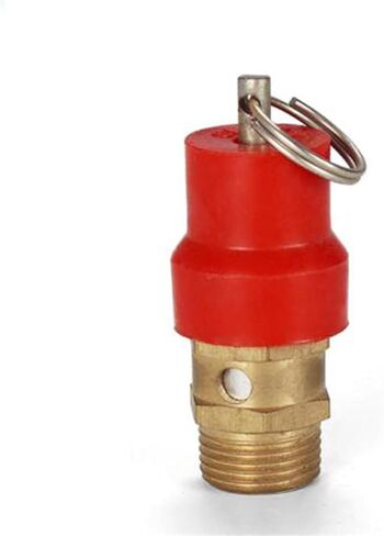 10PCS Brass Safety Valve Air Compressor Pressure Relief Valve,G1/8, G1/4,G3/8,G1/2 Male Thread(RED HAT 1I8) in Saudi Arabia