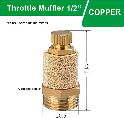 50PCS SL Throttle Muffler Copper Solenoid Valve Muffler(TM 1I2) in Saudi Arabia