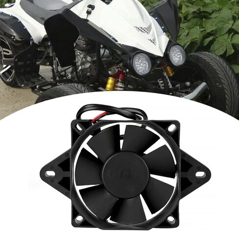 مروحة التبريد للدراجات النارية ATV kart Quad ، مروحة التبريد المحرك الكهربائية العالمية ، مواد ABS ، تناسب أكثر 150 200 250 مركبة in Kuwait