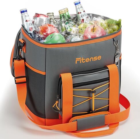 Soft Cooler Bag Insulated 20L, 27 Cans Collapsible Camping Coolers 4-Layer Leakproof Portable Ice Chests for Beach, Travel, Picnic, Grocery, Kayaking in Kuwait