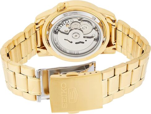Seiko Men's SNKK22 Gold Plated Stainless Steel Analog with Black Dial Watch in Saudi Arabia
