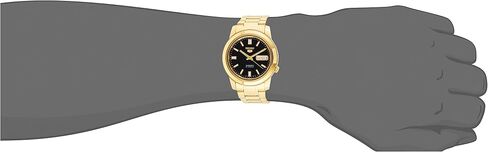 Seiko Men's SNKK22 Gold Plated Stainless Steel Analog with Black Dial Watch in Saudi Arabia