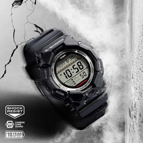 Casio G-Shock Black Resin Digital 10 سنوات بطارية الساعة GD-010-1CR in Kuwait