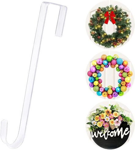 15 in Wreath-Hangers for Front Door,2 Pack Easter Christmas Halloween Decorations Fall Door Welcome Sign for Front Door Inside Outside Over The Door Hooks Organizer Home Décor in Saudi Arabia