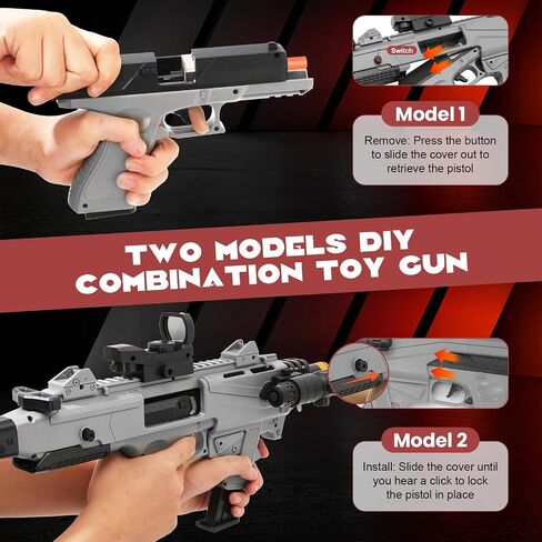 Two Modes Soft Bullet Toy Gun Shell Ejecting with 80 Soft Bullets 40 Shells, Realistic Toy Guns for Boys, Shooting Play Gun for Kids Adults, Boy Gifts for Halloween Christmas Birthday Age 8+ in Saudi Arabia