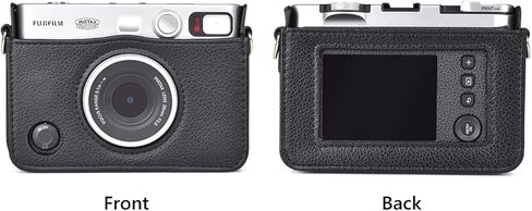 Mini EVO Camera Case, Vintage Leather Case Compatible with Fujifilm Instax Mini EVO, Fuji Instax Mini EVO Cover with Adjustable Strap - Retro Coffee in Kuwait