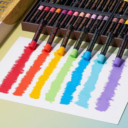 LIGHTWISH Professional Oil Pastels, 48 Vibrant Colors Plus 4 White, Set of 52, Creamy and Pigmented Artist Soft Oil Pastels for Blending, Layering & Shading in Saudi Arabia
