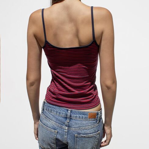 Women Y2K Stripe Print Camisole Preppy Spaghetti Strap Scoop Neck Tank Tops Aesthetic Sleeveless Crop Tops in Saudi Arabia