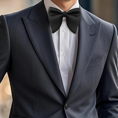 Oversized Bow Ties for Men Adjustable Pre-tied Mens Bowtie Solid Color Tuxedos Bowties Wedding Party Concert in Kuwait
