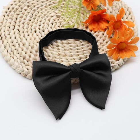 Oversized Bow Ties for Men Adjustable Pre-tied Mens Bowtie Solid Color Tuxedos Bowties Wedding Party Concert in Kuwait