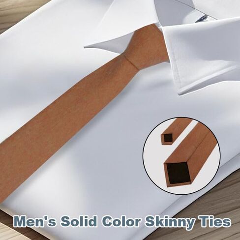 Suede Ties for Men, Solid Color Neckties for Men Vintage Mens Tie for Wedding Party Banquet Tuxedo Shirt Groomsmen in Kuwait