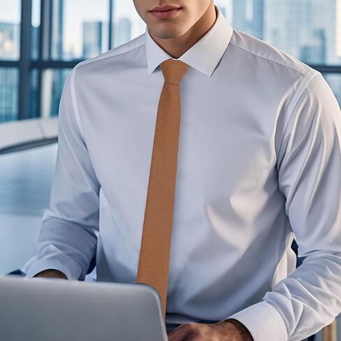 Suede Ties for Men, Solid Color Neckties for Men Vintage Mens Tie for Wedding Party Banquet Tuxedo Shirt Groomsmen in Kuwait