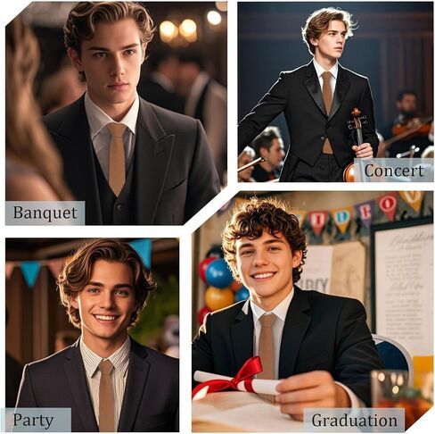 Suede Ties for Men, Solid Color Neckties for Men Vintage Mens Tie for Wedding Party Banquet Tuxedo Shirt Groomsmen in Kuwait