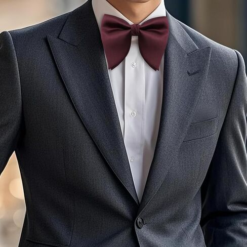 Oversized Bow Ties for Men Adjustable Pre-tied Mens Bowtie Solid Color Tuxedos Bowties Wedding Party Concert in Kuwait