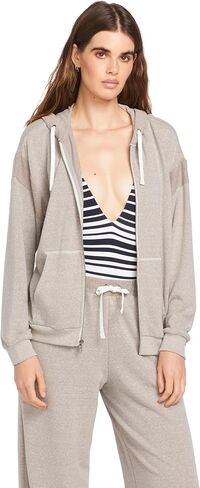 Volcom Women's Lived in Lounge Frenchie Hoodie Zip Fleece Sweatshirt in Saudi Arabia