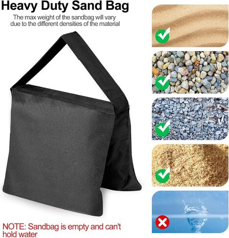 EMART Upgraded Heavy Duty Sandbag - Photo Video Studio Stage Film Weight Bags for Photo Video Studio, Light Stands Boom Arms Tripods - 6 Pack in Kuwait