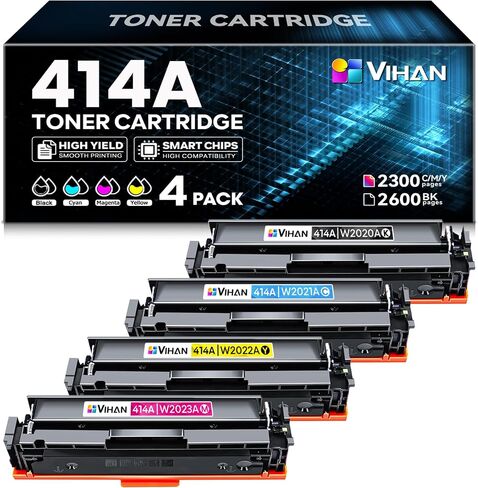 202X Toner Cartridges High Yield 4 Pack Replacement for HP 202X CF500X Toner Cartridges Compatible with MFP M281fdw M281cdw M281fdn M254dw M254dn Printer Ink (Black Cyan Yellow Magenta) in Saudi Arabia