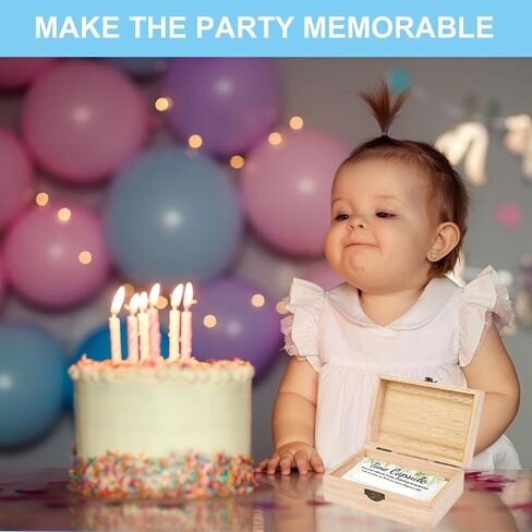 Time Capsule Box 1st Birthday Baby Keepsake Box First Birthday Activities Party Favors Baby Shower Games Decorations 50 Time Capsule Cards in Saudi Arabia