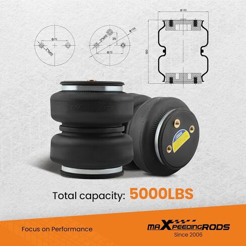 MaxPeedingrods 5000 رطل أدوات التعليق الهوائي لشيفروليه سيلفرادو 1500 Trail Boss GMC Sierra 1500 AT4 4WD 2019-2025 Air Helper Spring Kit in Saudi Arabia