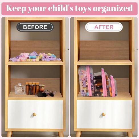 Bottom-Deepened 2.75''-3 Pack Clear Hard Shell Zipper Case L+M+S,Portable Zipper Bags Waterproof Cosmetics Bags,Organizer Pouch For Snacks,Toy,Diapers,Travel,White in Kuwait