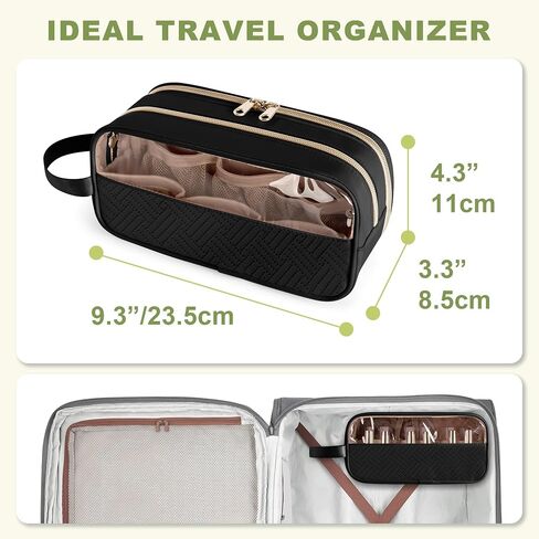 Nail Polish Organizer Case Fits 12 Bottles (15ml), Nail Polish Supplies Storage Bag with Clear Window, Black in Saudi Arabia