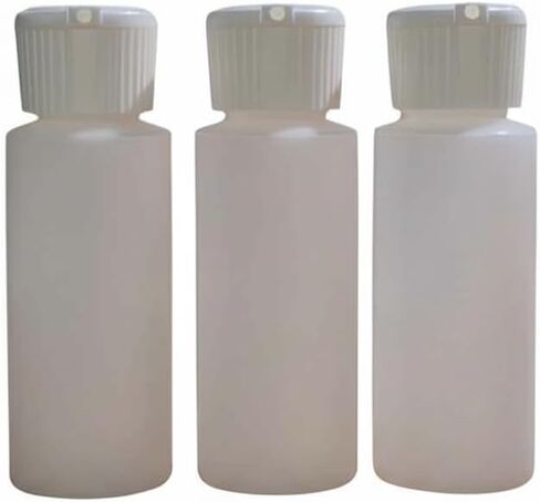 Translucent Plastic Squeeze Bottles with Flip Top Caps, 2 oz TSA Approved, Set of 3, Chemical Resistant, FDA Compliant. Safe for premium costmetic, shampoo, conditioner and other kind liquid products. in Saudi Arabia