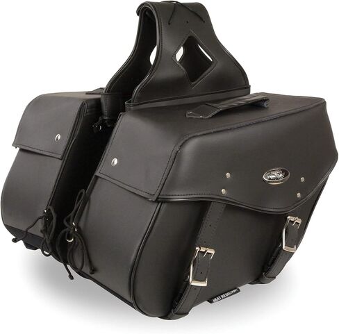 Milwaukee Leather SH55302ZB Black Large Zip-Off PVC Throw Over Saddlebags - One Size in Saudi Arabia