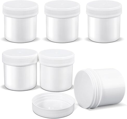 ASEVAT 6 Pack Airtight Plastic Jars, Leak-Proof Travel Size Jar | Refillable Cosmetic Containers for Creams, Lotions, TSA-Approved Clear Jars with Secure Lids (clear) in Saudi Arabia