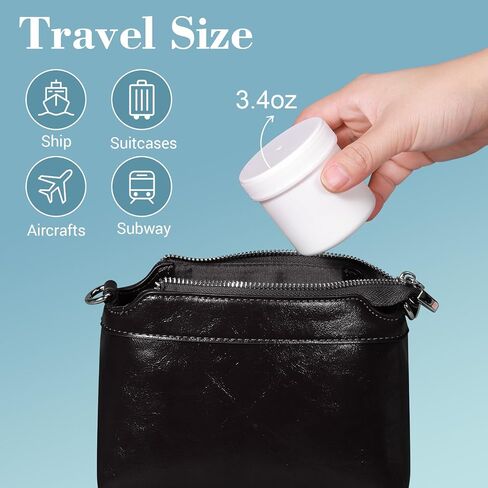 ASEVAT 6 Pack Airtight Plastic Jars, Leak-Proof Travel Size Jar | Refillable Cosmetic Containers for Creams, Lotions, TSA-Approved Clear Jars with Secure Lids (clear) in Saudi Arabia
