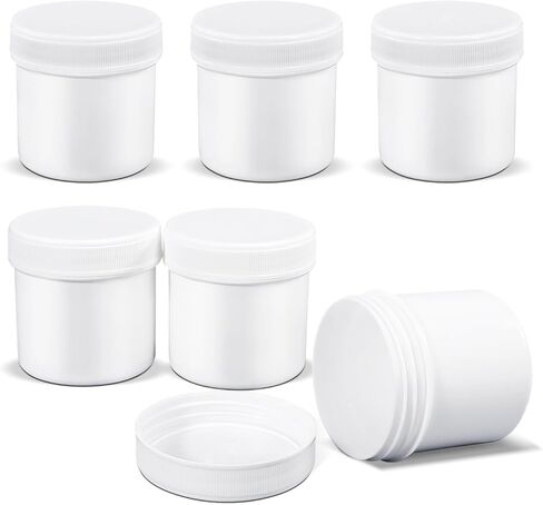 ASEVAT 6 Pack Airtight Plastic Jars, Leak-Proof Travel Size Jar | Refillable Cosmetic Containers for Creams, Lotions, TSA-Approved Clear Jars with Secure Lids (clear) in Kuwait