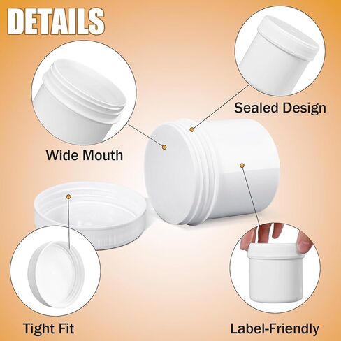 ASEVAT 6 Pack Airtight Plastic Jars, Leak-Proof Travel Size Jar | Refillable Cosmetic Containers for Creams, Lotions, TSA-Approved Clear Jars with Secure Lids (clear) in Kuwait