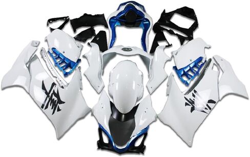 أبيض أبيض أبيض نداء مناسب لسوزوكي 2021 2022 2023 GSXR 1300 Hayabusa Gen3 Injection ABS Plastics Pheasharket Bodywork Kit Set 21 22 23 YTL05 in Saudi Arabia